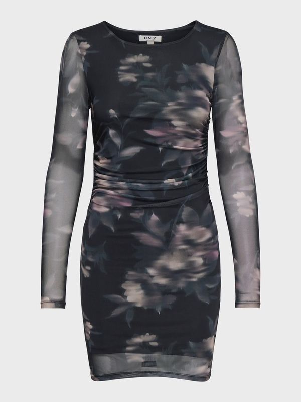 Only Robe courte mesh imprimé floral Twilight Mauve 15357313