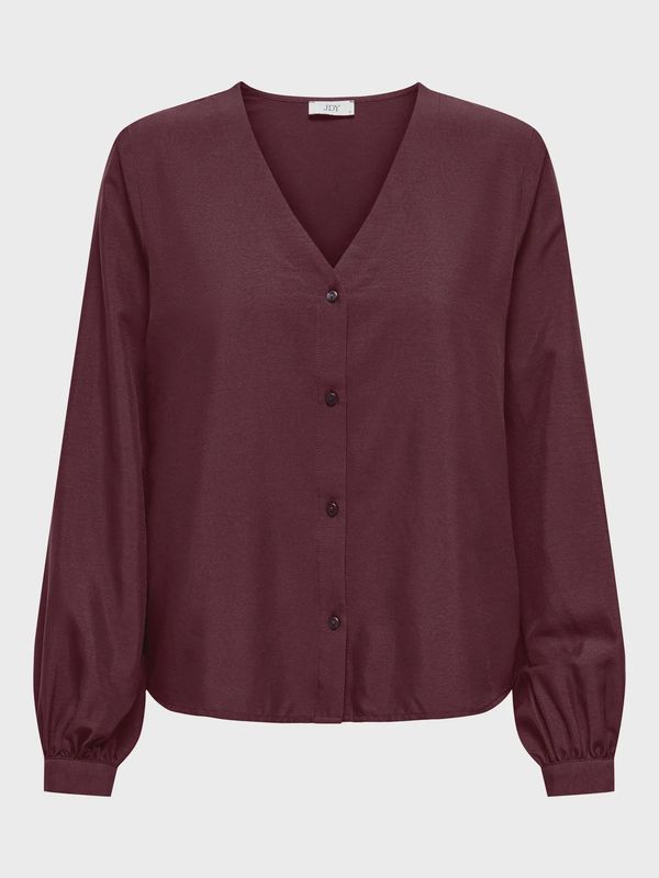 JDY Blouse manches longues col V Wine Red 15355548