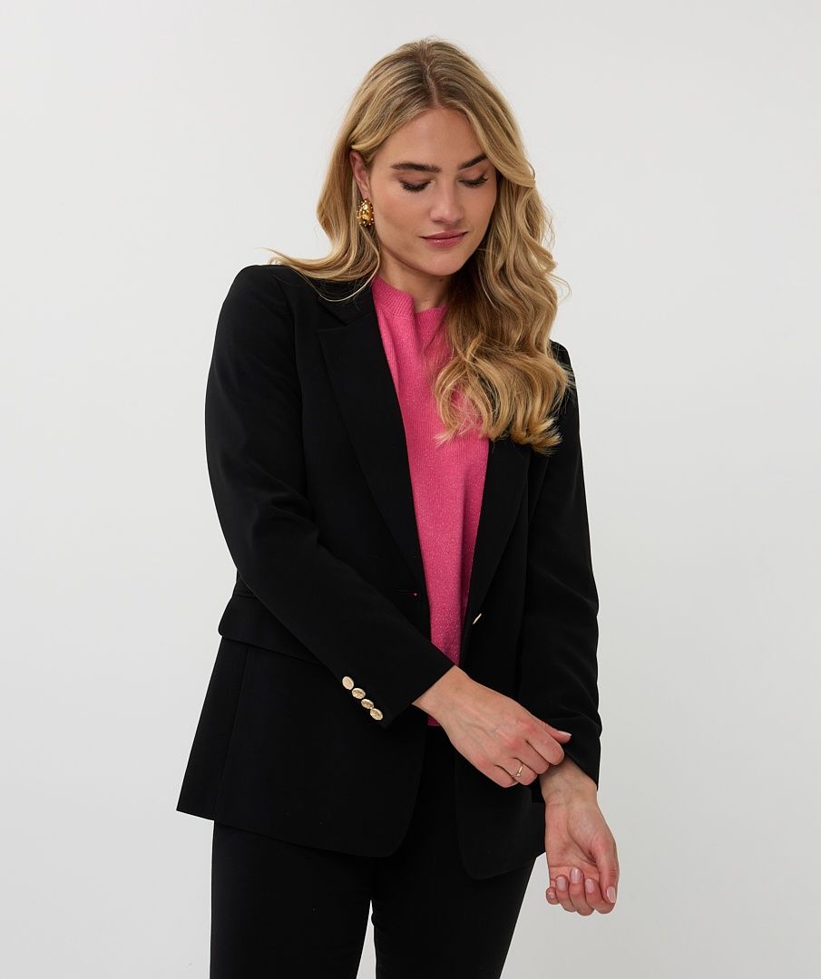 Esqualo Blazer basic city noir bouton doré 2510500