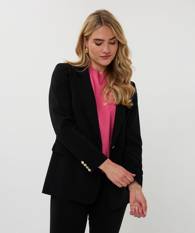 Esqualo Blazer basic city noir bouton doré 2510500