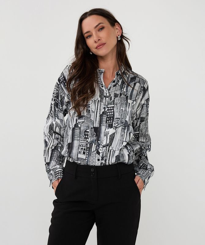 Esqualo Blouse City print 2514518