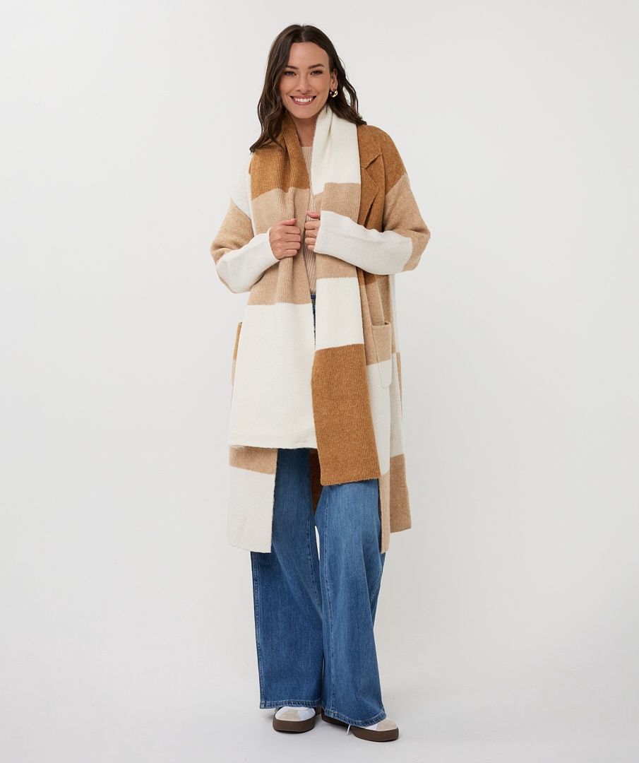 Esqualo Foulard color blocks sable/caramel 2518509