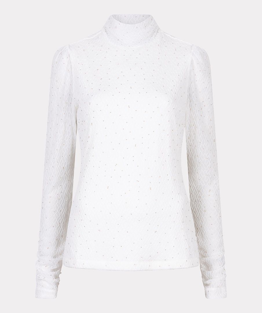 Esqualo Haut offwhite texturé et détais brillants doré 2530510