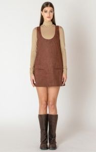 Black Tape Robe courte Suede brun chocolat 2622509