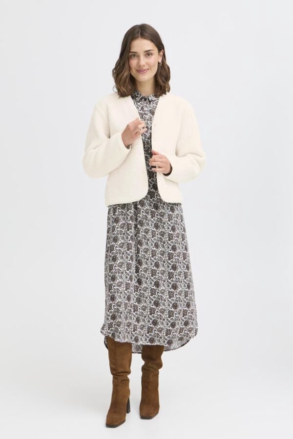Fransa Manteau veste teddy offwhite 20617285