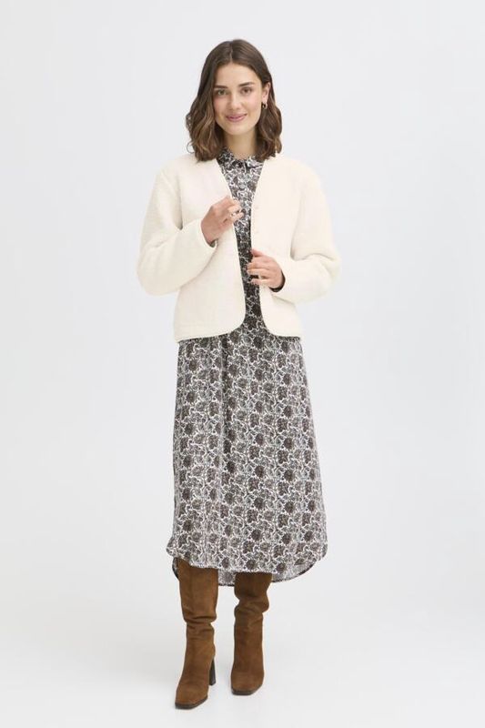 Fransa Manteau veste teddy offwhite 20617285