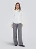 JDY Blouse blanche détail boutons argent col 15357430
