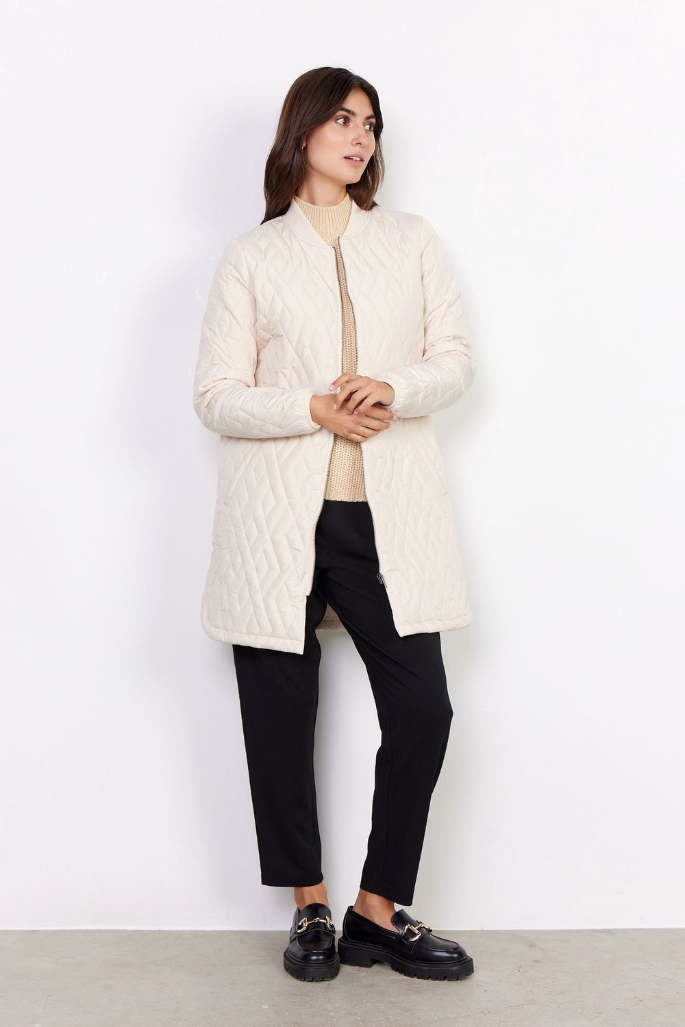 Soya Concept Manteau matelassé crème 16782
