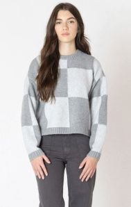Dex Chandail tricot manches longues ColorBlock gris 2627018