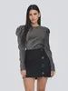 Only Chandail manches longues bouffantes lurex Argent 15278055