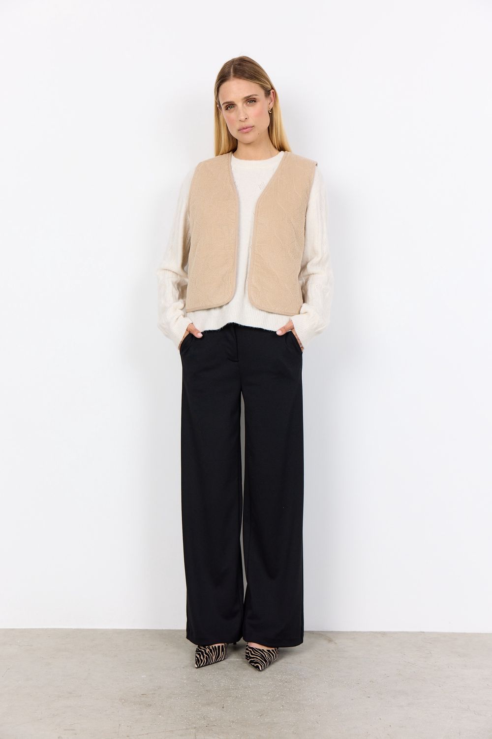 Soya Concept Veste sans manche beige 41366