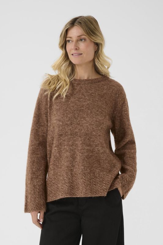 Cream Pull tricot manches longues Sorrel Horse Melange 10614354