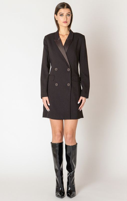 Black Tape Robe Blazer double breast noir 2622644