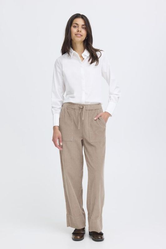 Fransa Pantalon corduroy taupe 20617011
