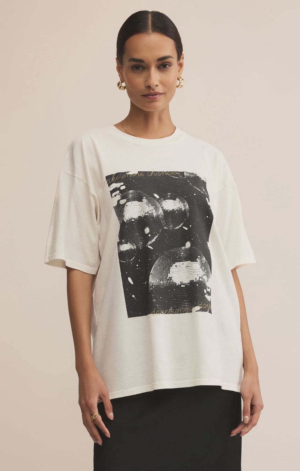 ZSupply T-Shirt coupe ample Offwhite image disco et scintillant GT254848