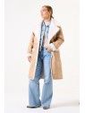 Garcia Manteau réversible suède et teddy neutral beige GJ500915