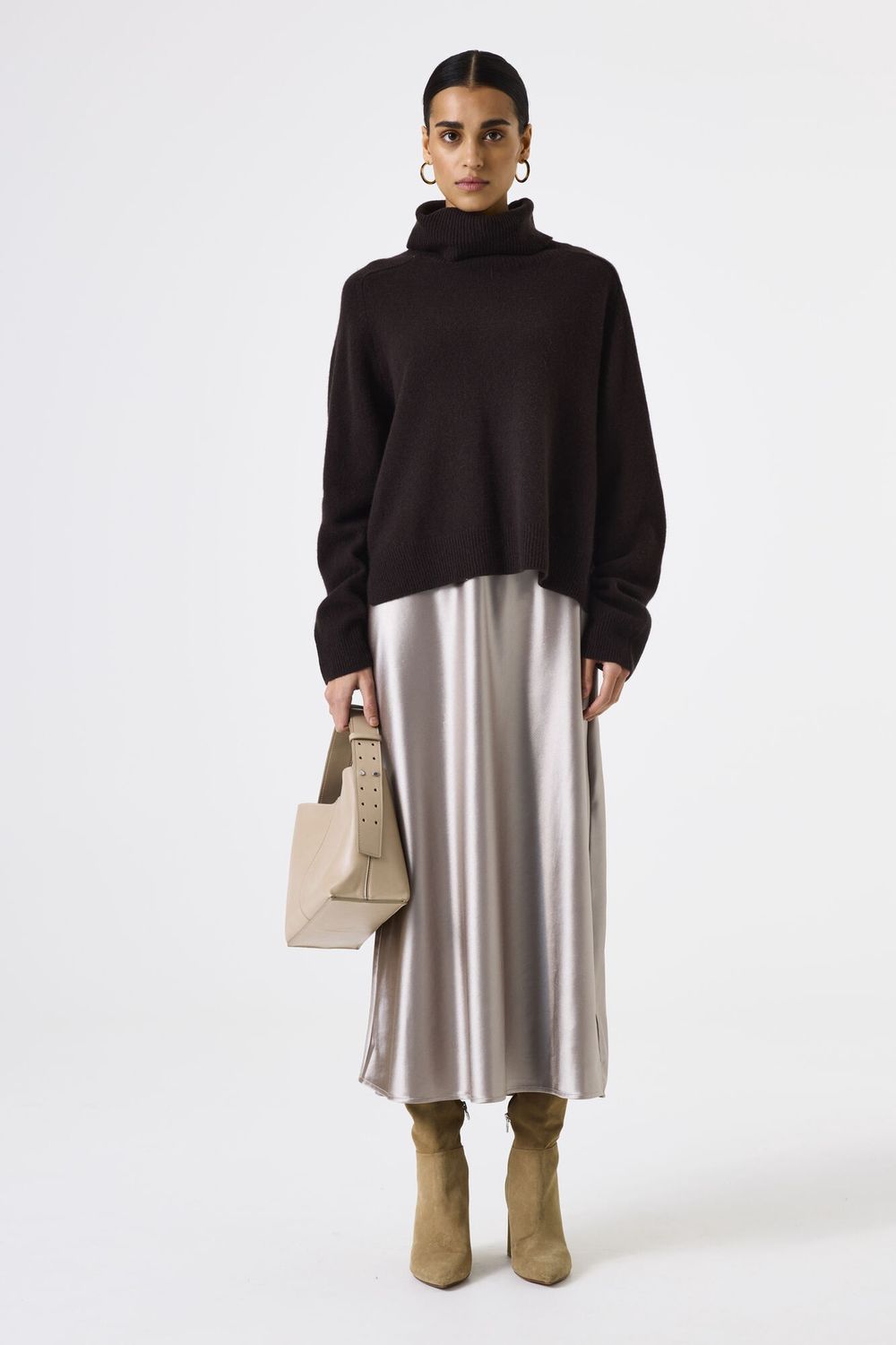 Garcia Jupe satinée Champagne J50129