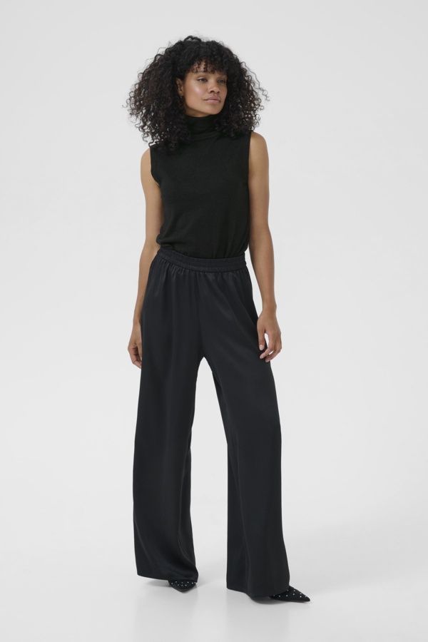 Kaffe Haut col roulé sans manche noir lurex 10510978