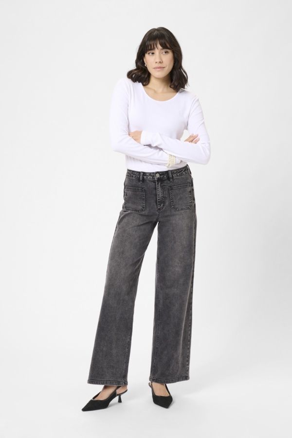 Kaffe Jeans taille haute coupe régulière Grey Vintage longueur 32 10510722