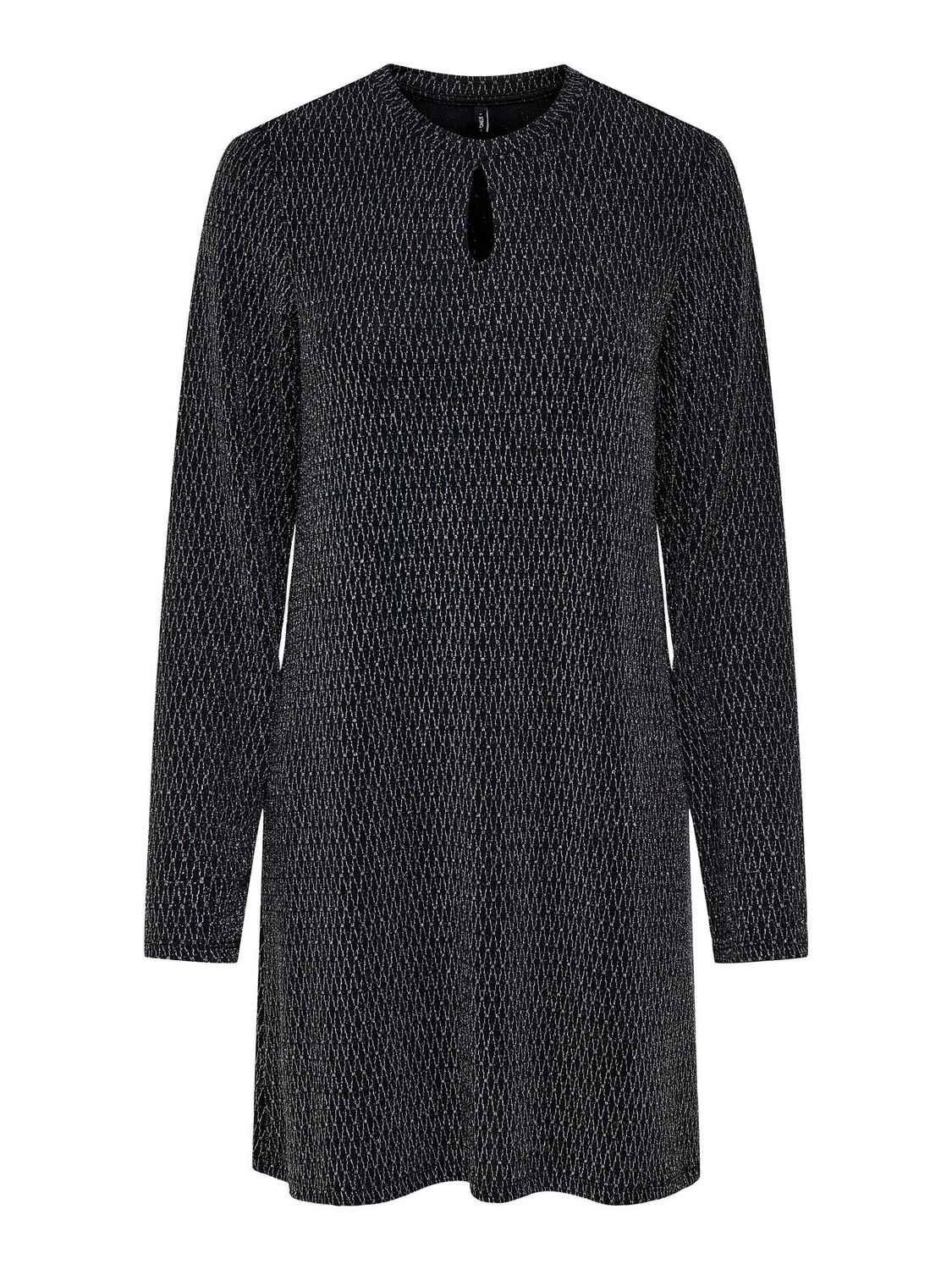 Only Robe manches longues noir motifs lurex 15360955