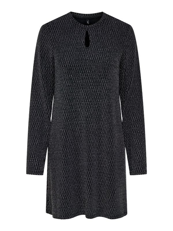 Only Robe manches longues noir motifs lurex 15360955