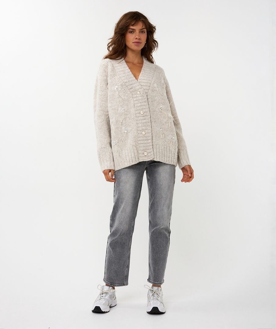 Esqualo Cardigan avoine mélange perles W2502716