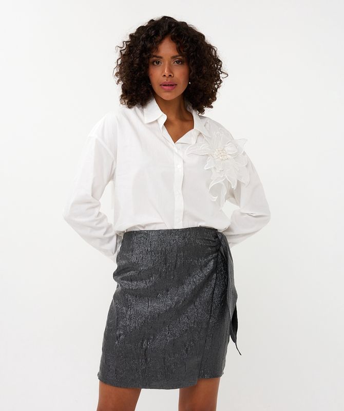 Esqualo Chemisier blanc Big Flower Patch W2528700