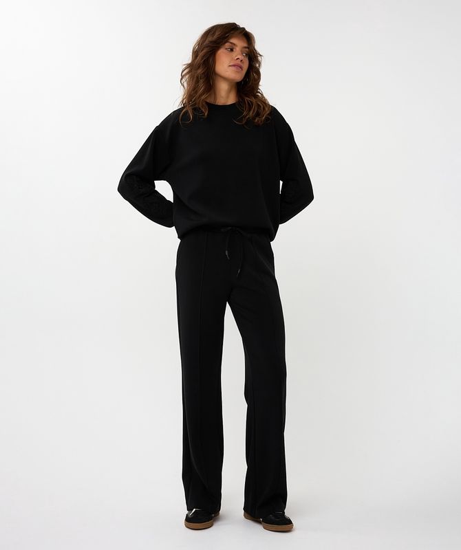 Esqualo Trousers modal jambes larges noir W2505705