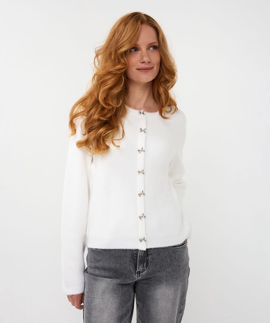 Esqualo Pull offwhite manches longues boutons boucles W2507719