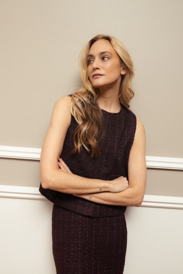 Fransa Gilet sans manche tweed brun chocolat 20617255