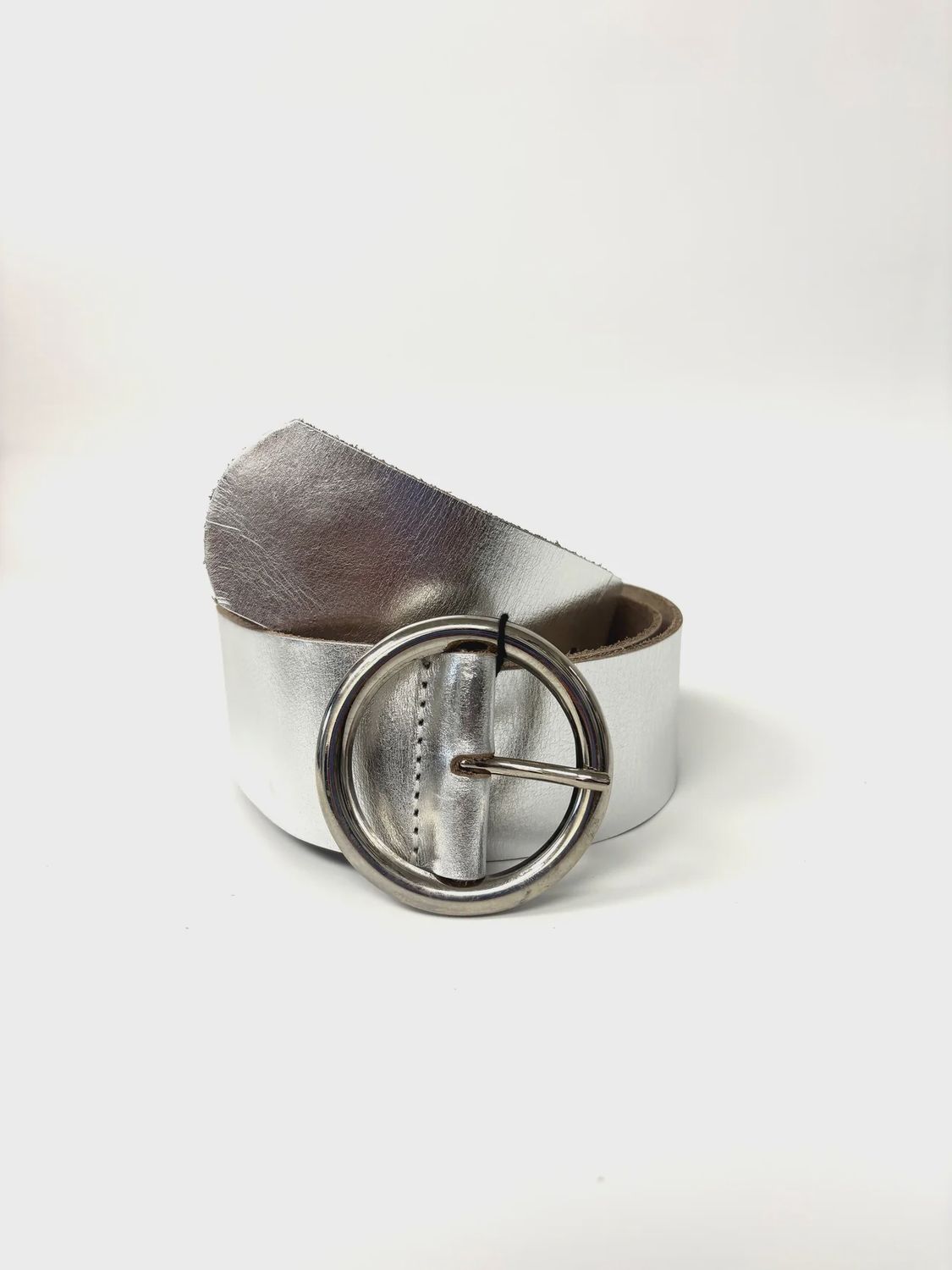 Eco7 Ceinture en cuir Liz Silver