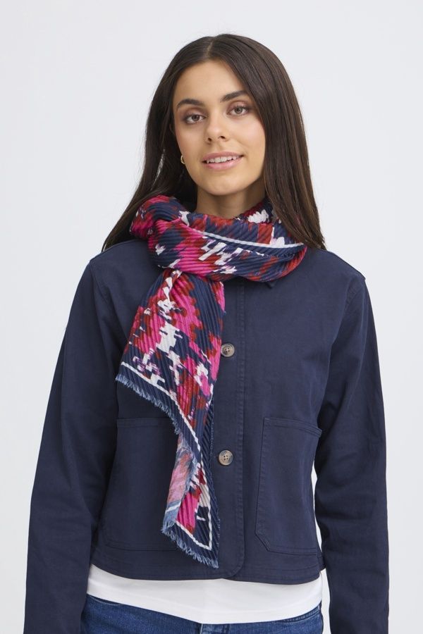Fransa Foulard motifs Fuschia marine 20617648