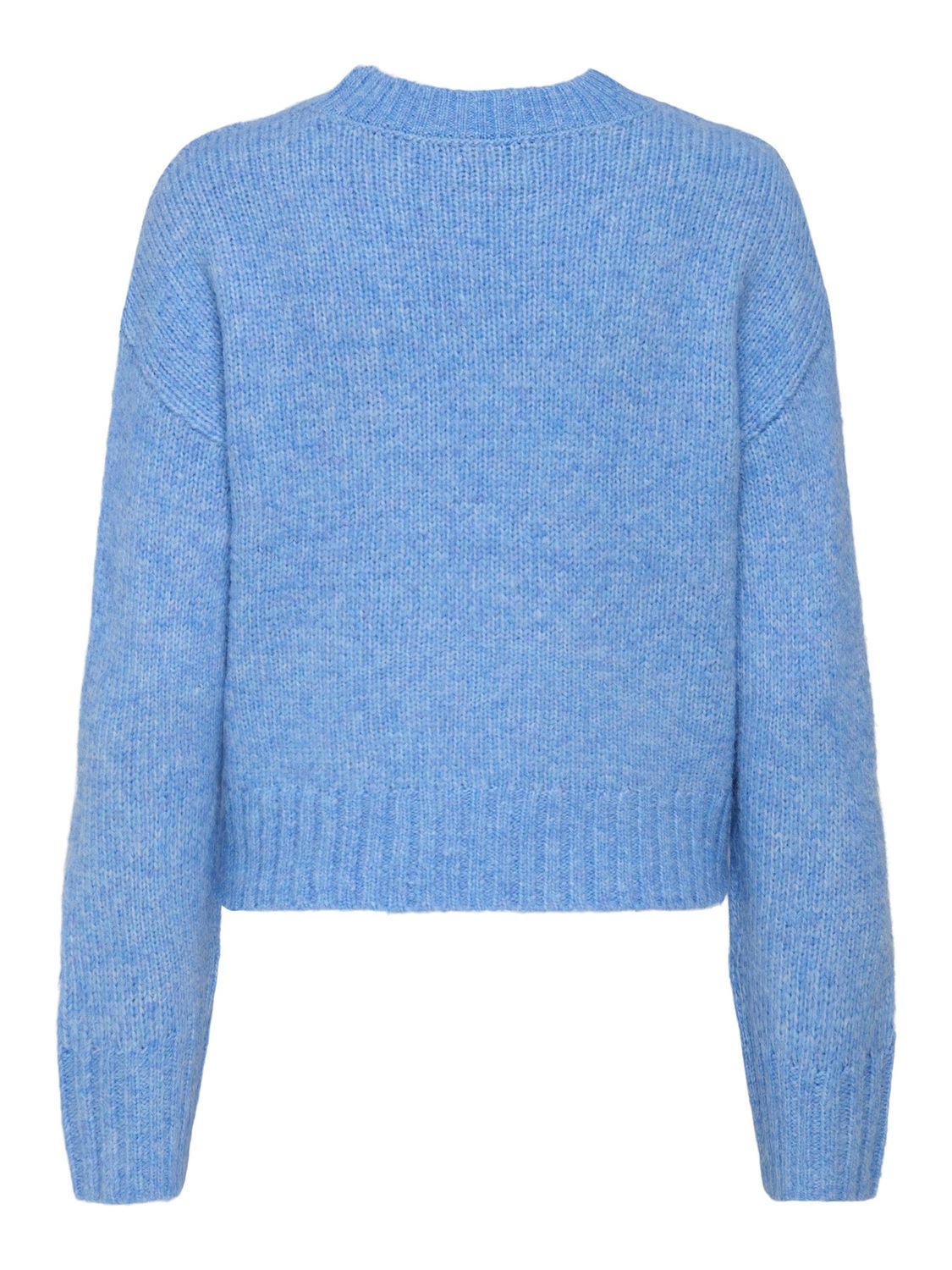 JDY Pull tricot manches longues bleu 15355662