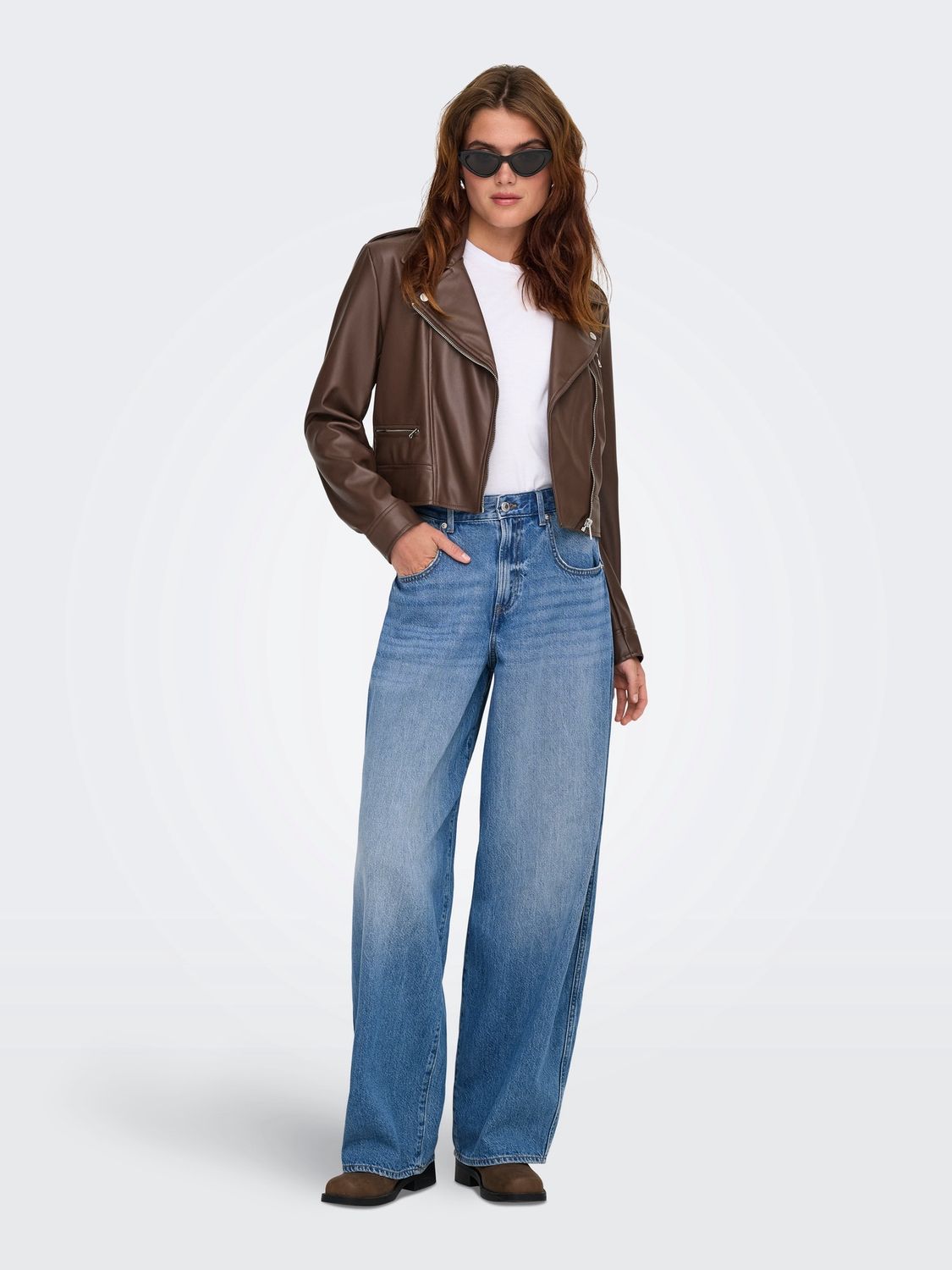 Only Jeans Barrel taille haute bleu moyen longueur 32 15367620