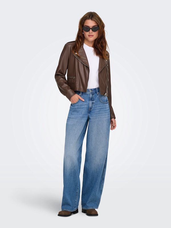 Only Jeans Barrel taille haute bleu moyen longueur 32 15367620