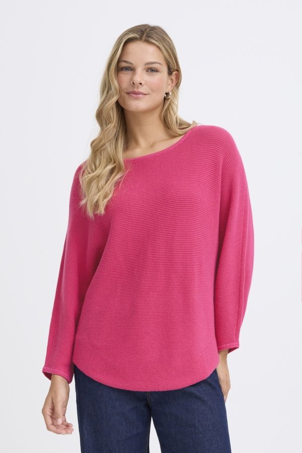 Fransa Pull tricot manches longues Very Berry 20614105