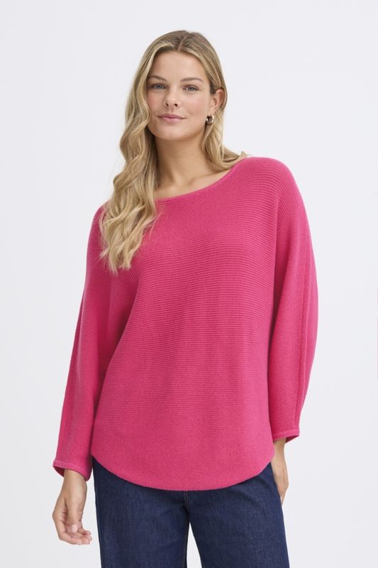 Fransa Pull tricot manches longues Very Berry 20614105