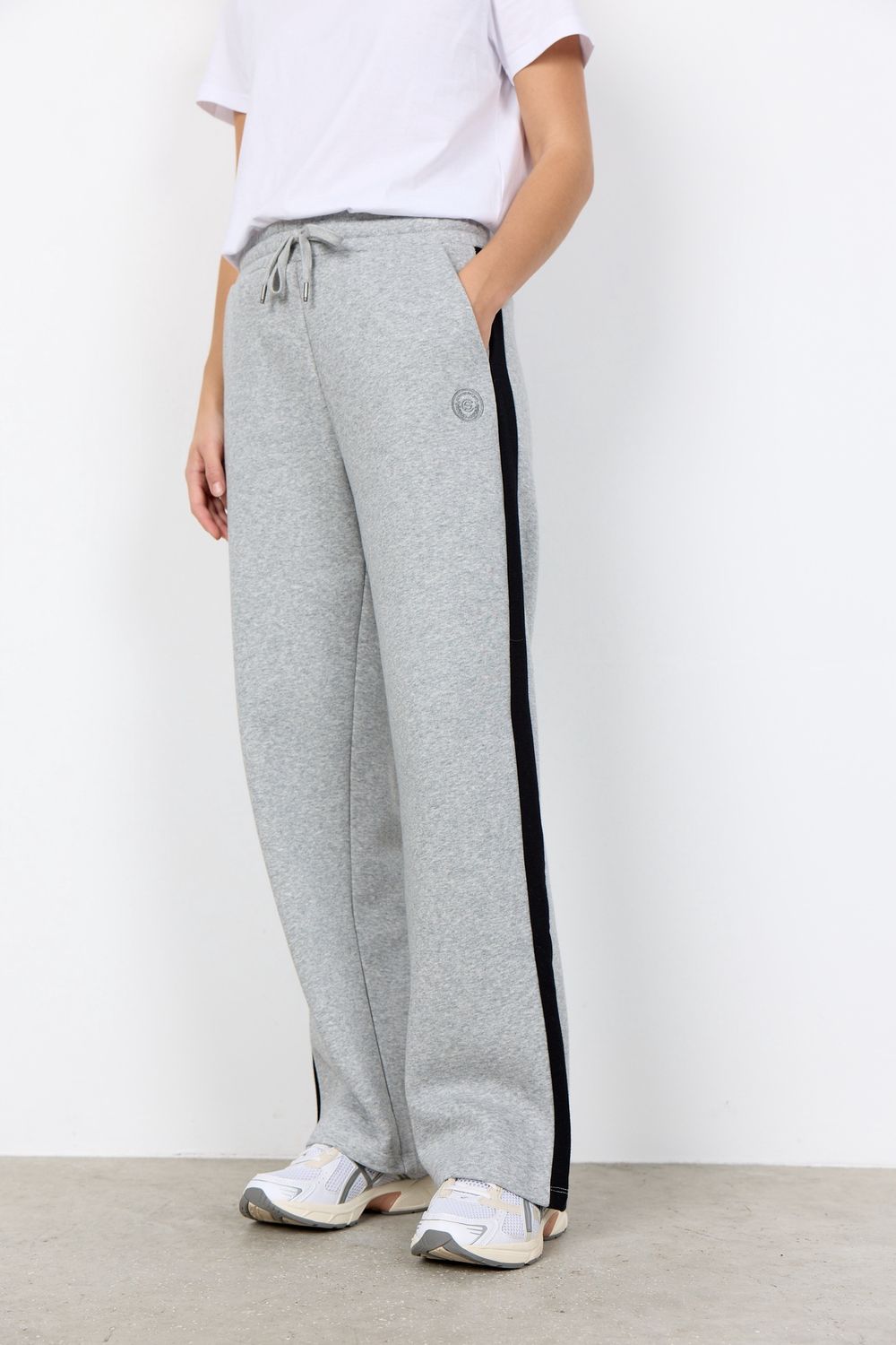 Soya Concept Pantalon gris ouaté taille élastique 27468