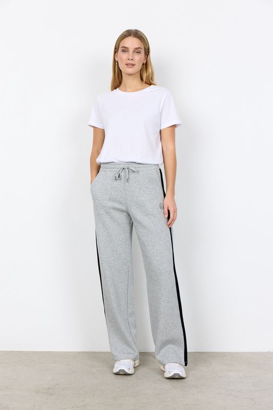 Soya Concept Pantalon gris ouaté taille élastique 27468