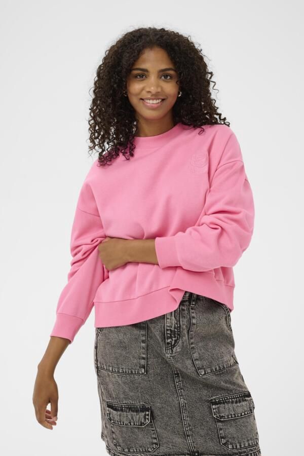 Kaffe Chandail crewneck manches longues Pink Power 10511087