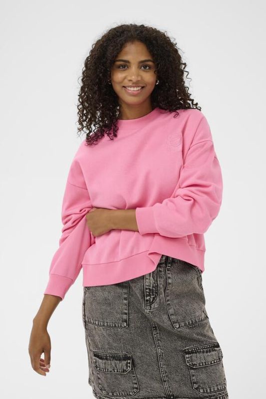 Kaffe Chandail crewneck manches longues Pink Power 10511087