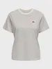 JDY T-Shirt offwhite/gris avec broderie en coeur 15298612