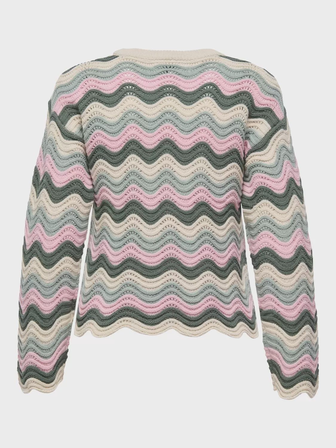 ONLY Tricot waves crème, vert, rose 15364118