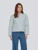 Only Manteau mantelassé Offwhite avec motif floral bleu 15328523