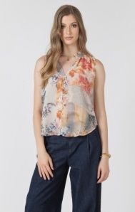 Black Tape Blouse sans manche Flower Patch 2723753
