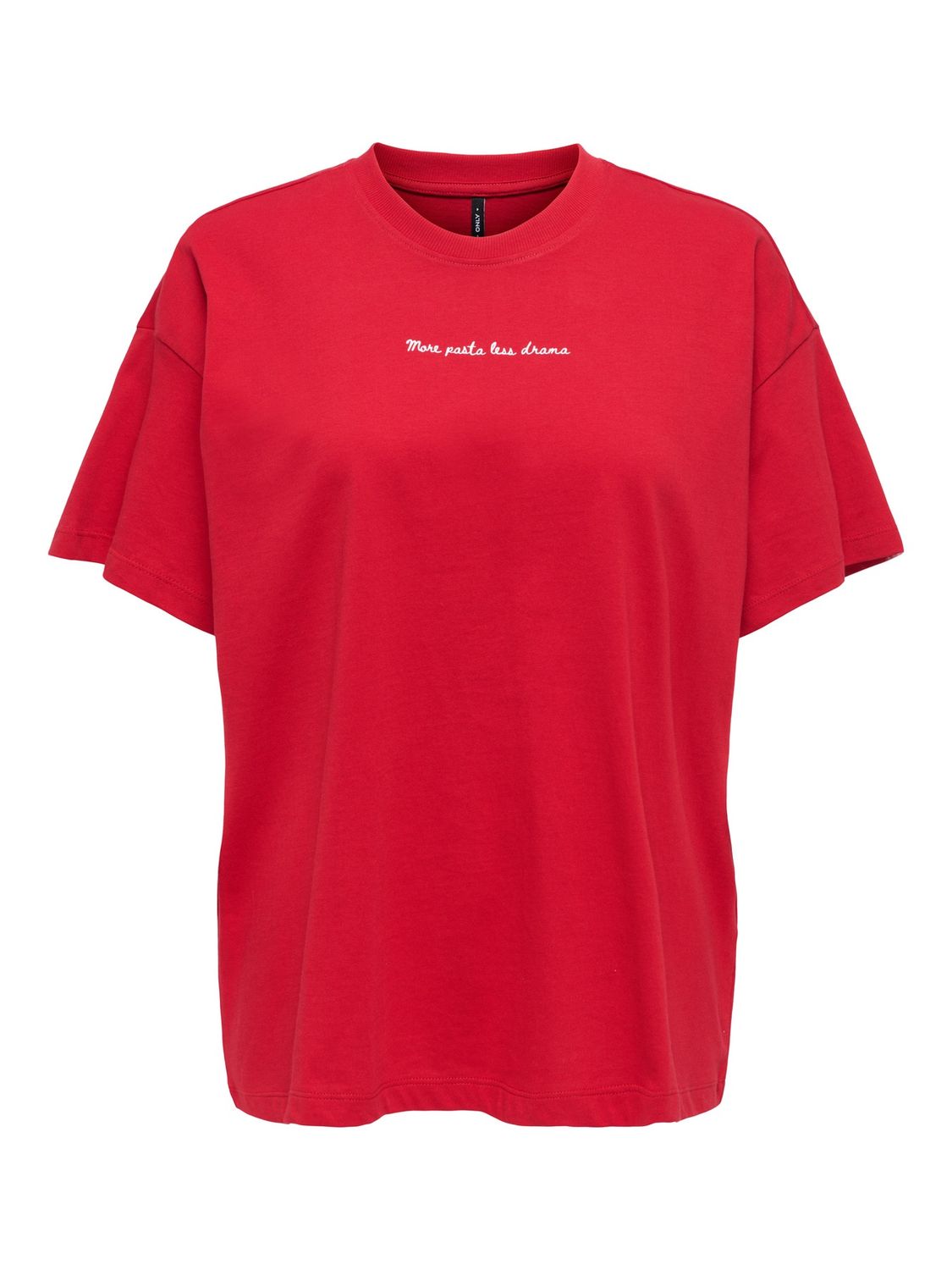 Only T-Shirt rouge Lovely top imprimé Pasta 15346761