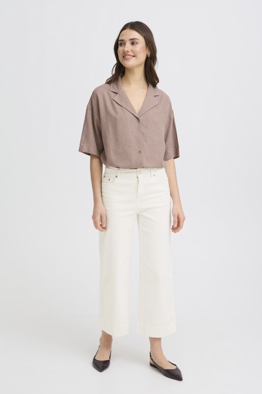 Fransa Jeans Hanna crop blanc jambes larges 20617611