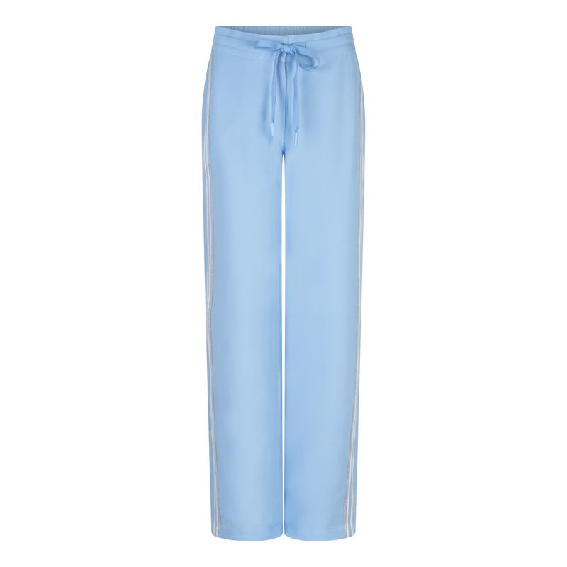 Esqualo Pantalon trousers bleu rayures coté style sport 2605009