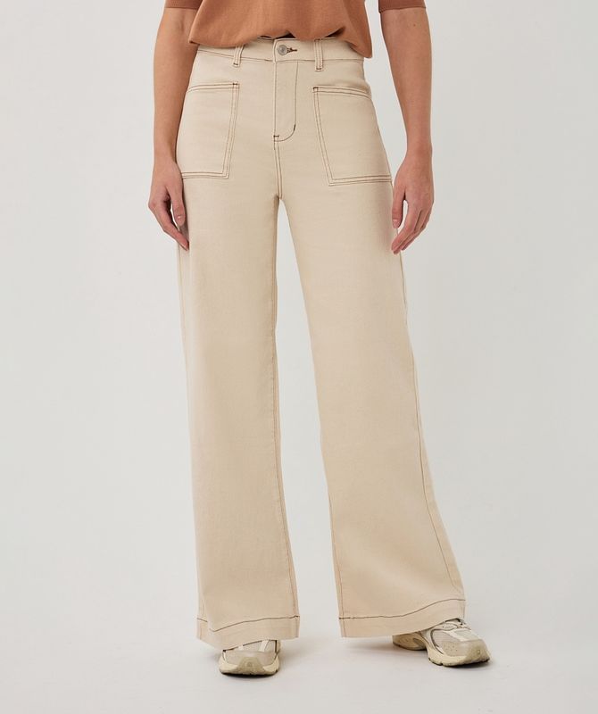 Esqualo Jeans trousers Wide leg écru 2612020