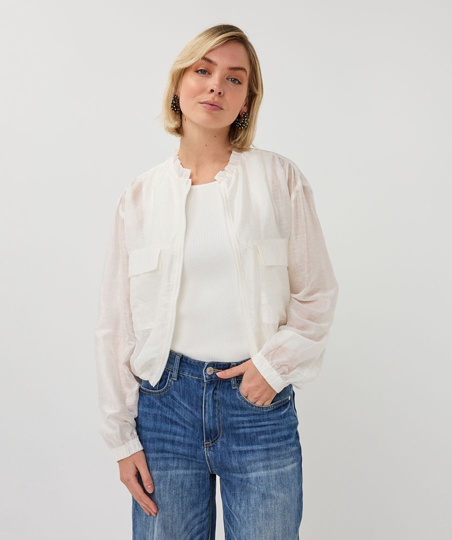 Esqualo Bomber jacket offwhite en transparence 2628000